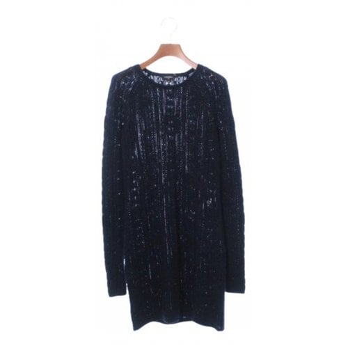Pre-owned Chanel Linen Dress In Navy