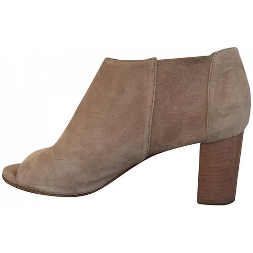 Pre-owned Aquatalia Ankle Boots In Beige
