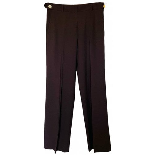 Pre-owned Tory Burch Wool Trousers In Brown
