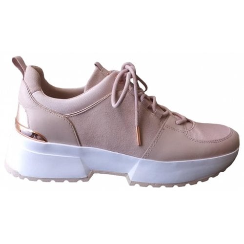 Pre-owned Michael Kors Leather Trainers In Pink