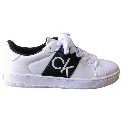 Pre-owned Calvin Klein Leather Trainers In Other