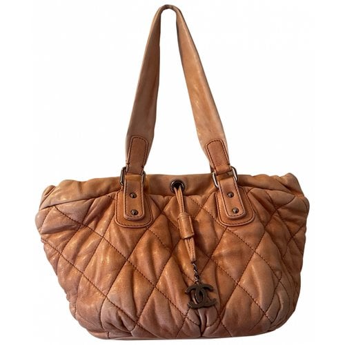 Pre-owned Chanel Portobello Leather Handbag In Brown