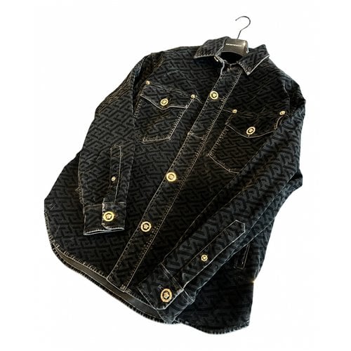 Pre-owned Versace Velvet Jacket In Black