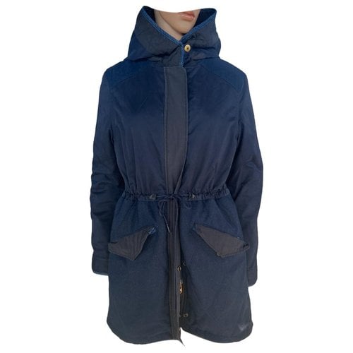Pre-owned Scotch & Soda Wool Parka In Navy