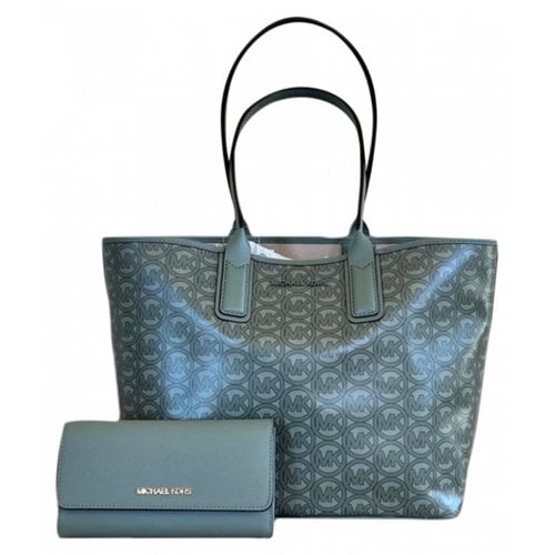Pre-owned Michael Kors Leather Tote In Blue