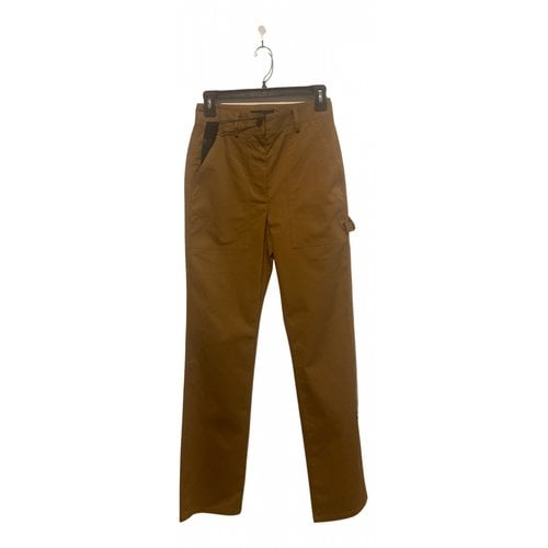 Pre-owned Nili Lotan Straight Pants In Brown