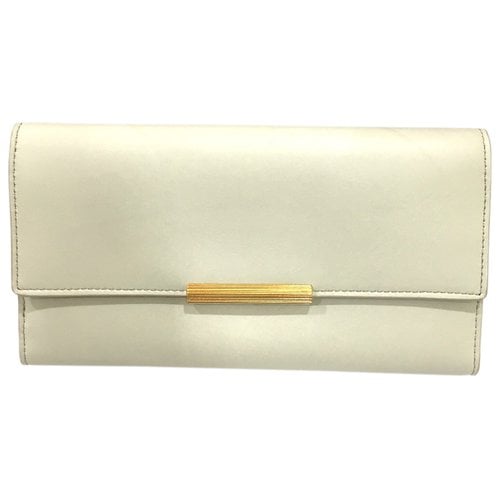 Pre-owned Bottega Veneta Leather Wallet In White