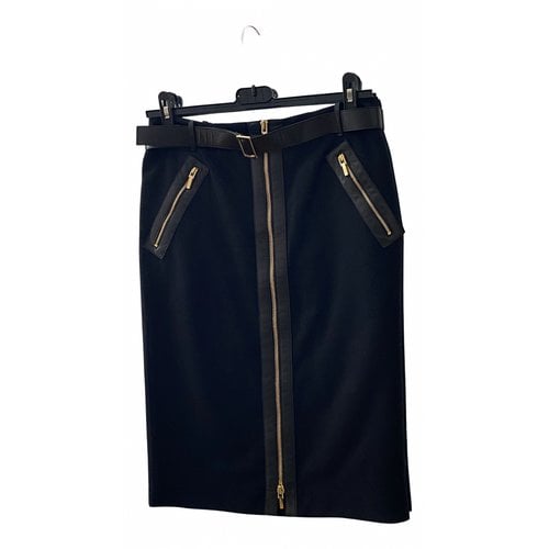 Pre-owned Gucci Cashmere Mid-length Skirt In Black