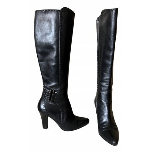 Pre-owned Nina Ricci Leather Boots In Black