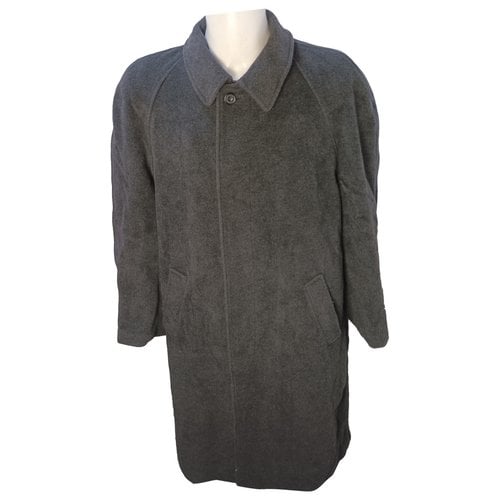 Pre-owned Saint Laurent Wool Coat In Grey
