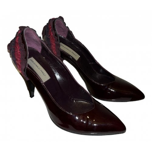Pre-owned Giancarlo Paoli Leather Heels In Burgundy