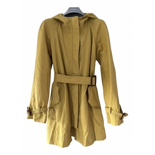 Pre-owned Moncler Coat In Yellow
