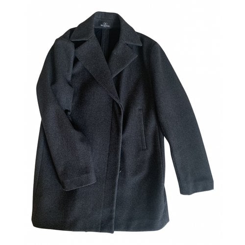 Pre-owned Valentino Wool Peacoat In Grey