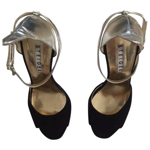 Pre-owned Walter Steiger Leather Sandals In Silver