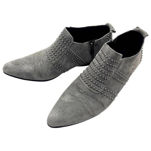 Pre-owned Anine Bing Ankle Boots In Grey