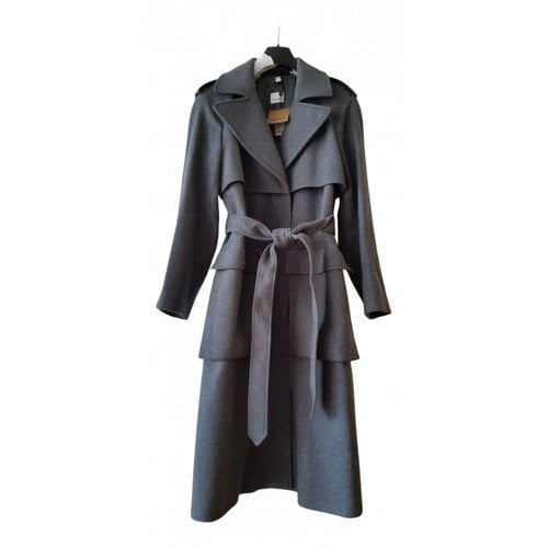 Pre-owned Burberry Cashmere Trench Coat In Grey