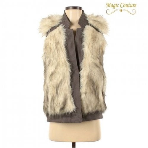 Pre-owned Rebecca Taylor Faux Fur Short Vest In Other