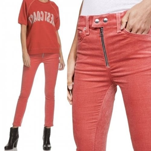 Pre-owned Rag & Bone Jeans In Red