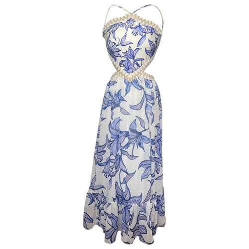Pre-owned Patbo Lace Maxi Dress In Blue