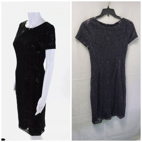 Pre-owned Elie Tahari Lace Mini Dress In Black