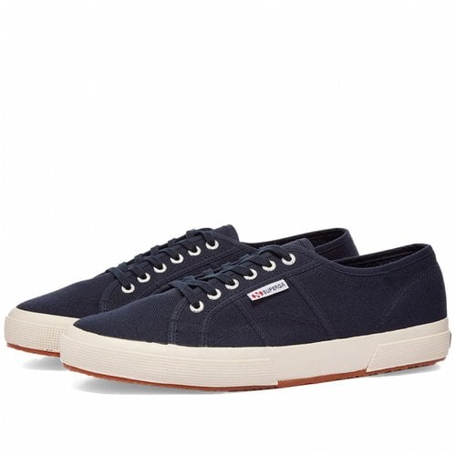 Pre-owned Superga Leather Trainers In Blue