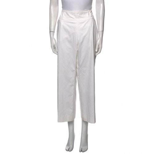 Pre-owned Burberry Large Pants In White