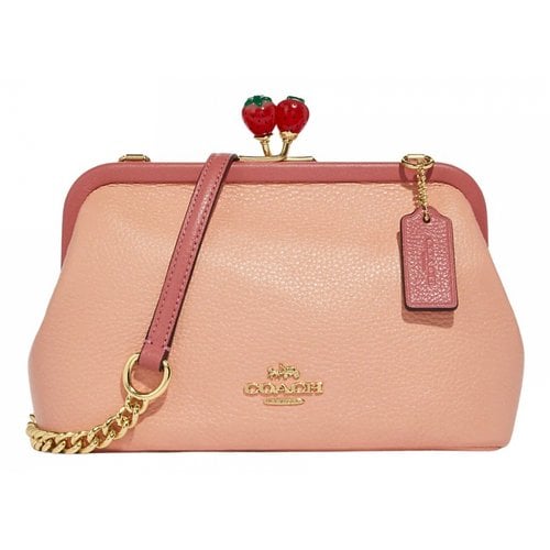 Pre-owned Coach Leather Crossbody Bag In Pink