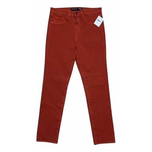 Pre-owned Veronica Beard Slim Jeans In Red