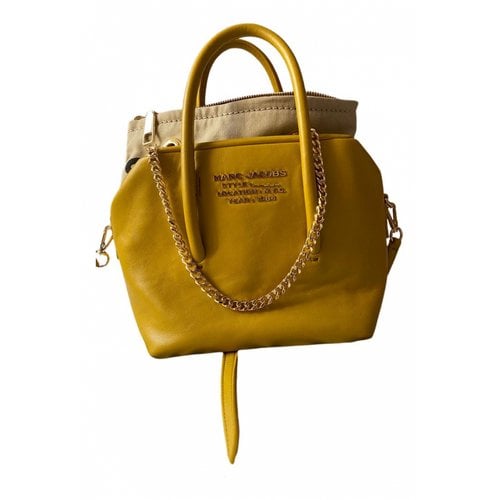 Pre-owned Marc Jacobs Leather Handbag In Yellow