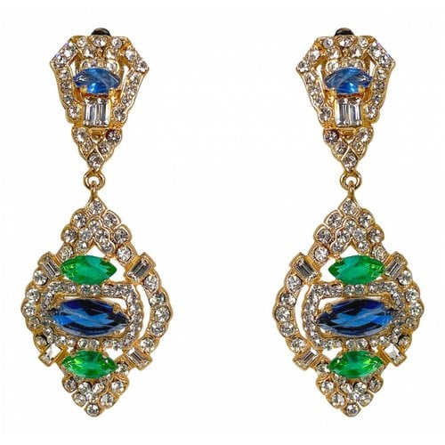 Pre-owned Carlo Zini Crystal Earrings In Multicolour