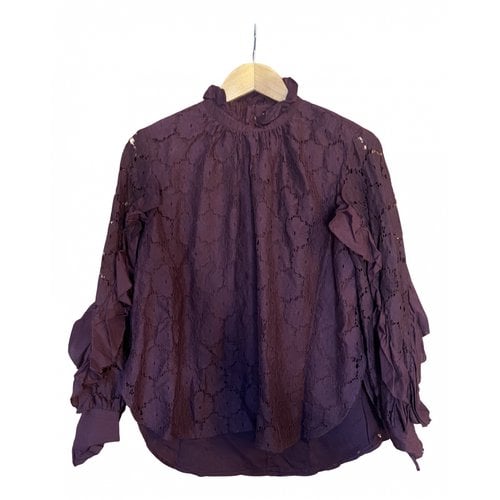 Pre-owned Apiece Apart Blouse In Burgundy