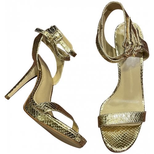 Pre-owned Michael Kors Sandals In Gold