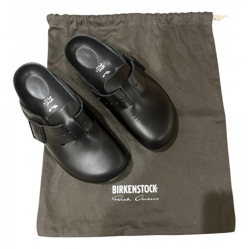Pre-owned Birkenstock Leather Mules & Clogs In Black