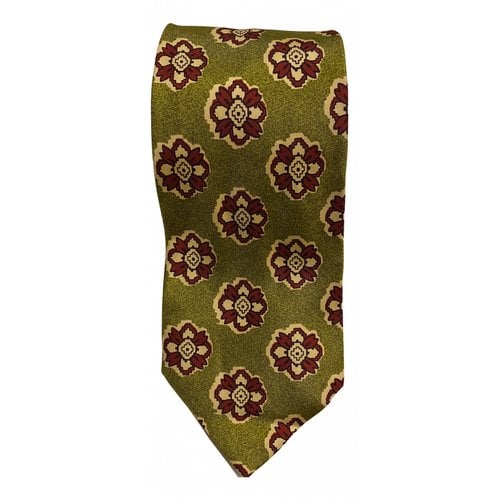 Pre-owned Romeo Gigli Silk Tie In Green