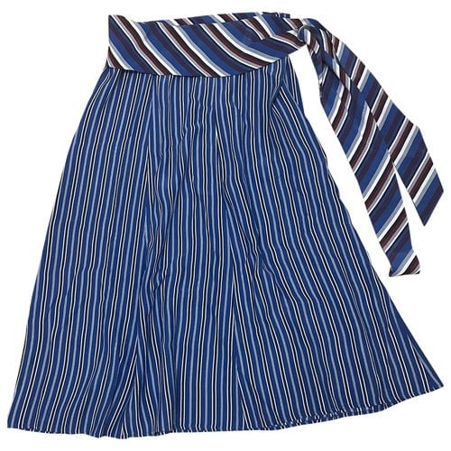 Pre-owned Rag & Bone Silk Mid-length Skirt In Blue