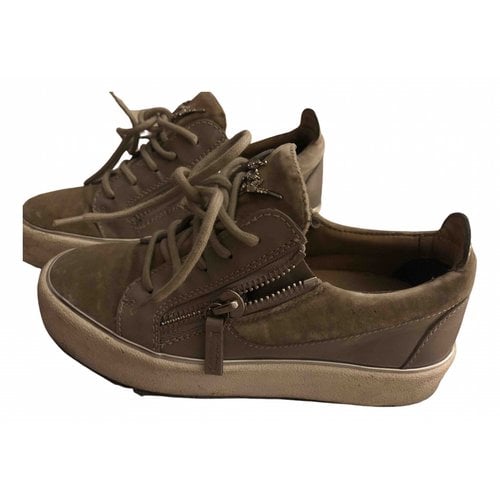 Pre-owned Giuseppe Zanotti Low Trainers In Brown
