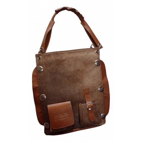 Pre-owned D&g Leather Handbag In Camel