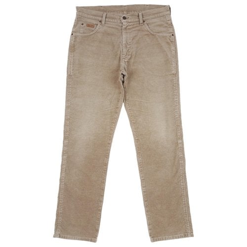 Pre-owned Wrangler Straight Jeans In Brown