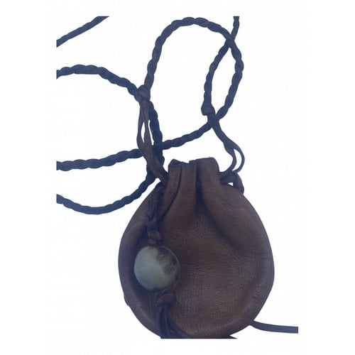 Pre-owned Caravana Leather Necklace In Brown