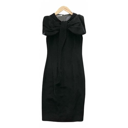 Pre-owned Jil Sander Velvet Mid-length Dress In Black