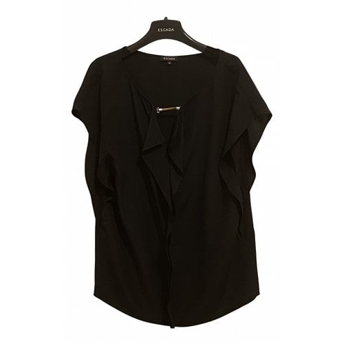 Pre-owned Escada Silk Blouse In Black