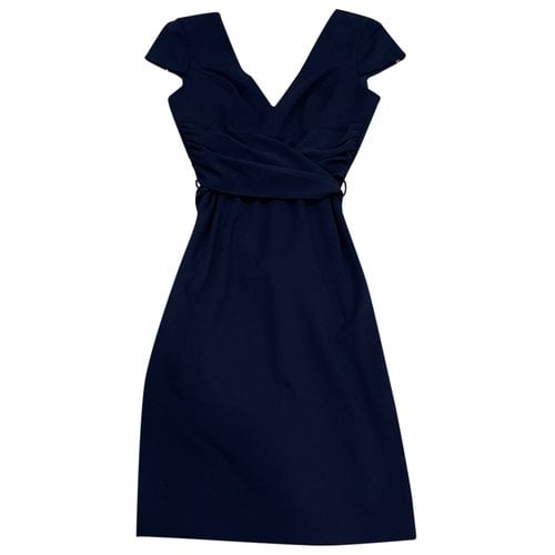 Pre-owned Dress The Population Mid-length Dress In Navy