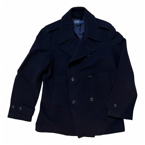 Pre-owned Polo Ralph Lauren Wool Coat In Blue
