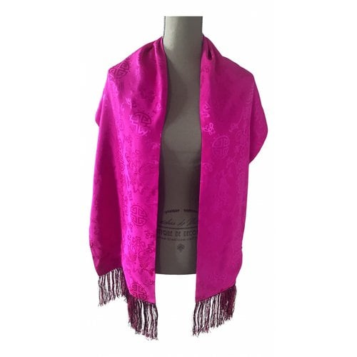 Pre-owned Shanghai Tang Silk Stole In Pink