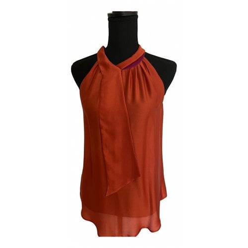 Pre-owned Ferragamo Silk Blouse In Red
