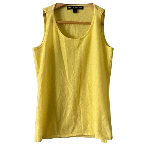 Pre-owned Ralph Lauren Cashmere Camisole In Yellow