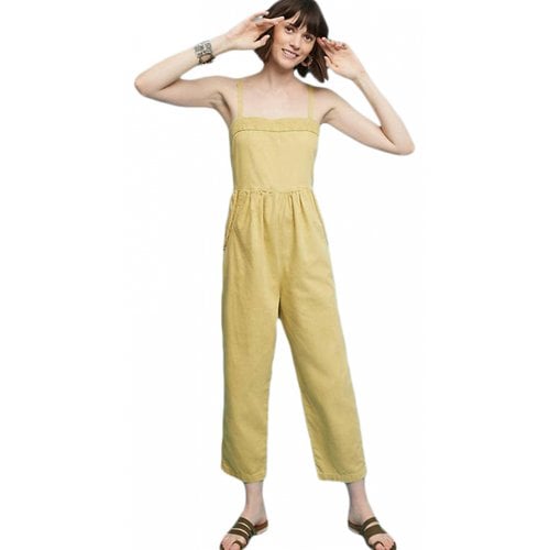 Pre-owned Anthropologie Jumpsuit In Yellow