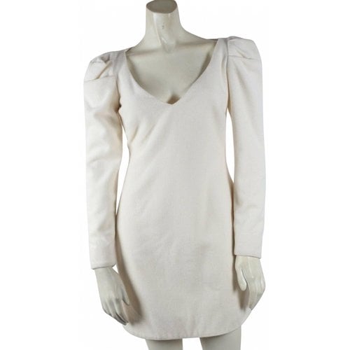 Pre-owned Camilla And Marc Wool Mini Dress In White