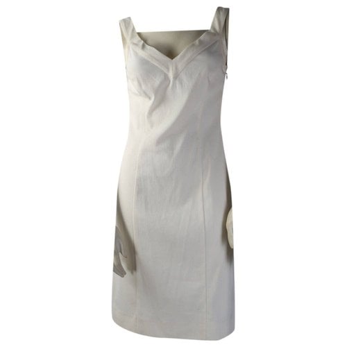 Pre-owned Narciso Rodriguez Mini Dress In White