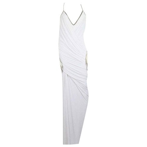 Pre-owned Donna Karan Maxi Dress In White